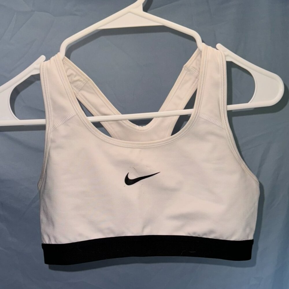 White NIKE Sports Bra